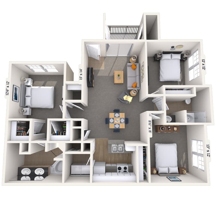 Floorplan image of unit 070708