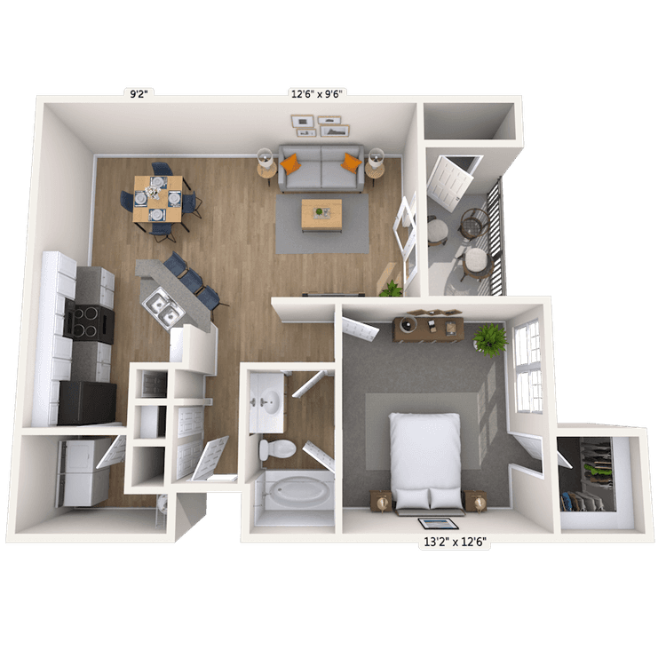 Floorplan image of unit 7-14