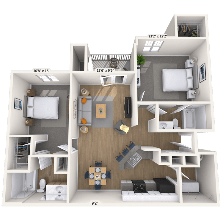 Floorplan image of unit 9-14