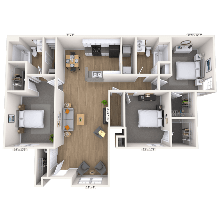 Floorplan image of unit 5-17