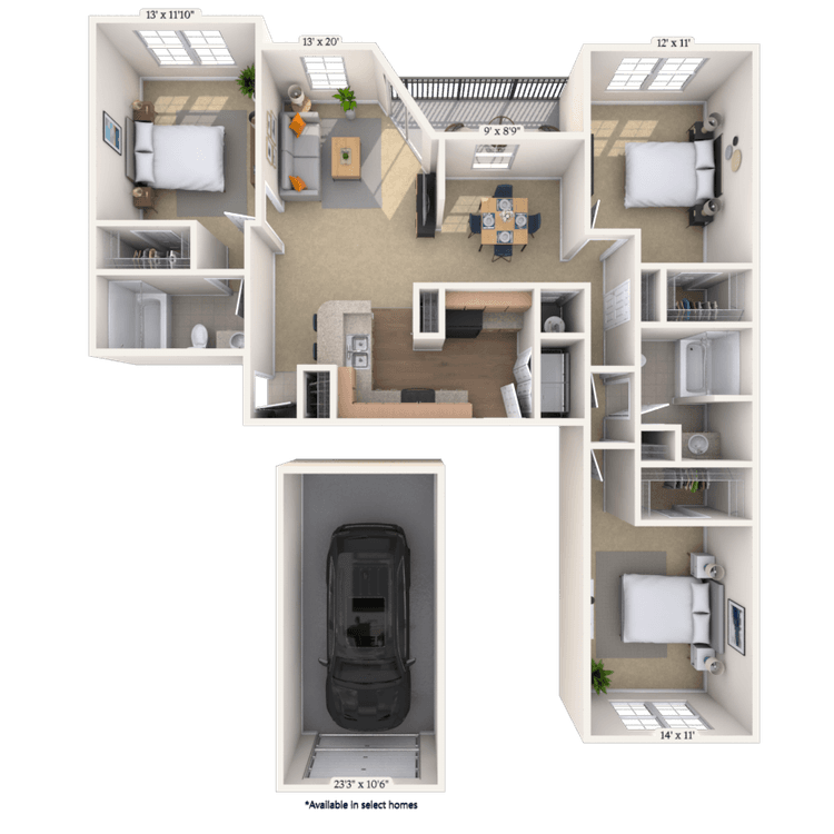 Floorplan image of unit 121218