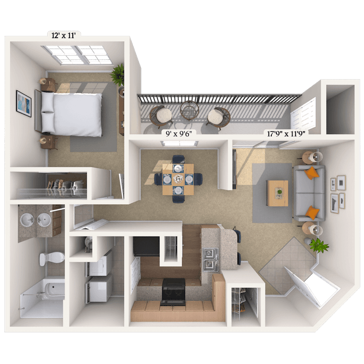 Floorplan image of unit 09923