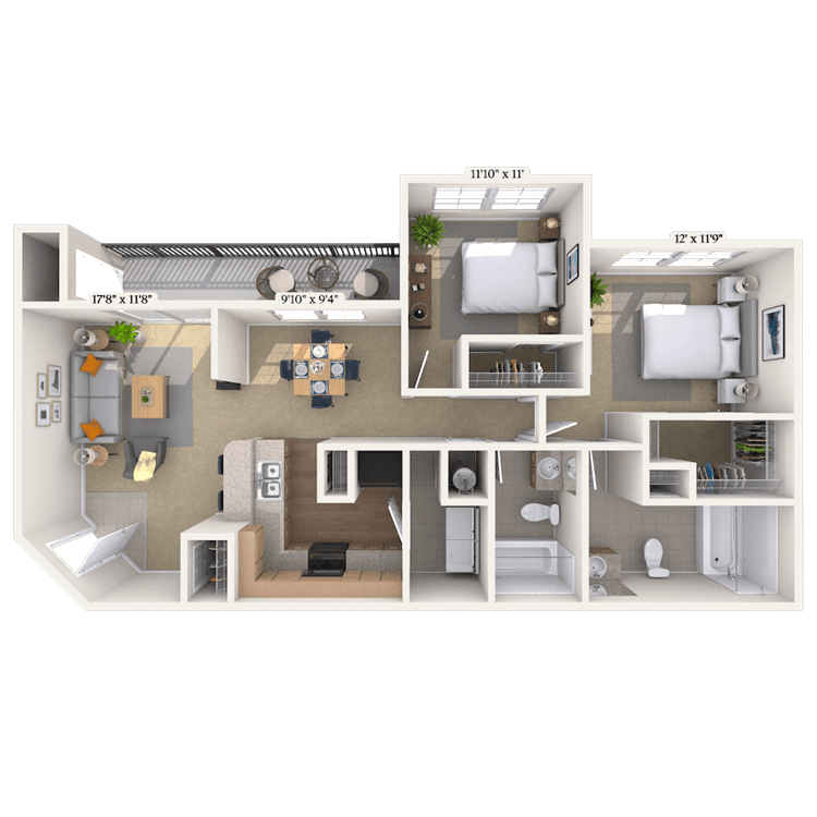 Floorplan image of unit 111122