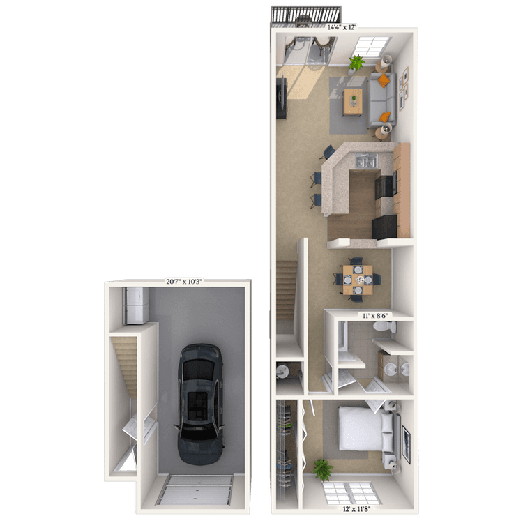 Floorplan image of unit 262606