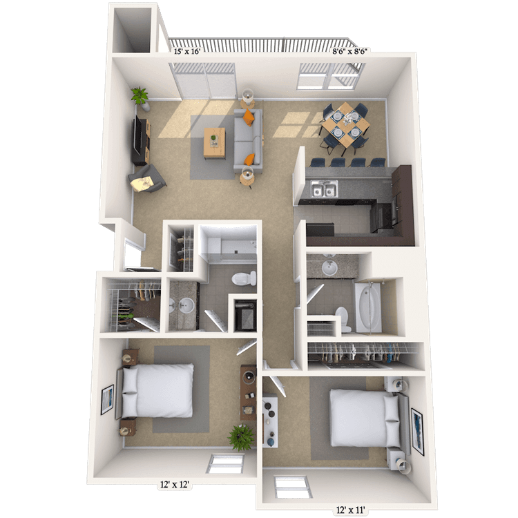 Floorplan image of unit 121201