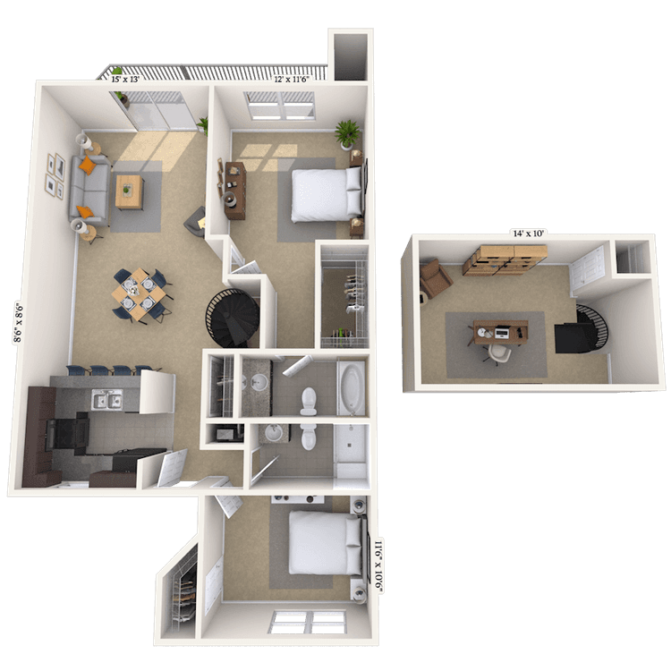 Floorplan image of unit 252506