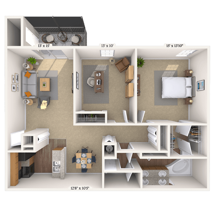 Floorplan image of unit 02140314