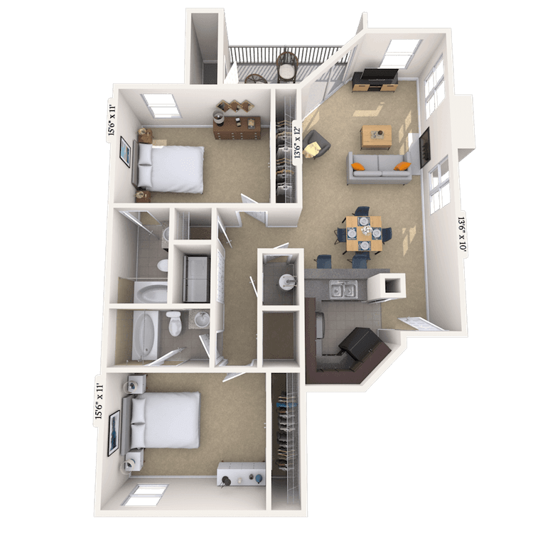 Floorplan image of unit 010104