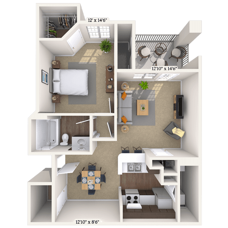 Floorplan image of unit 012014
