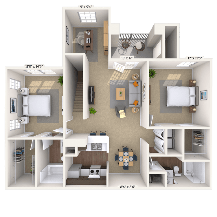 Floorplan image of unit 010802