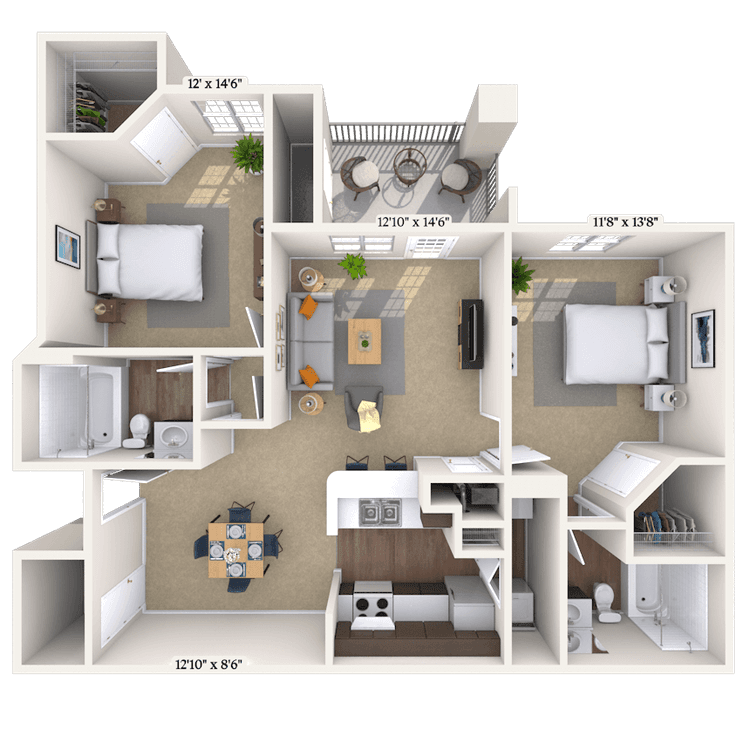 Floorplan image of unit 011205