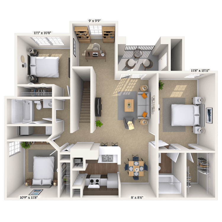 Floorplan image of unit 011202