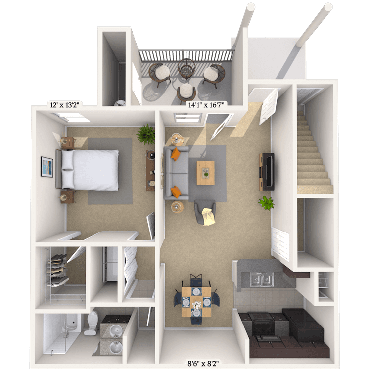 Floorplan image of unit 014809