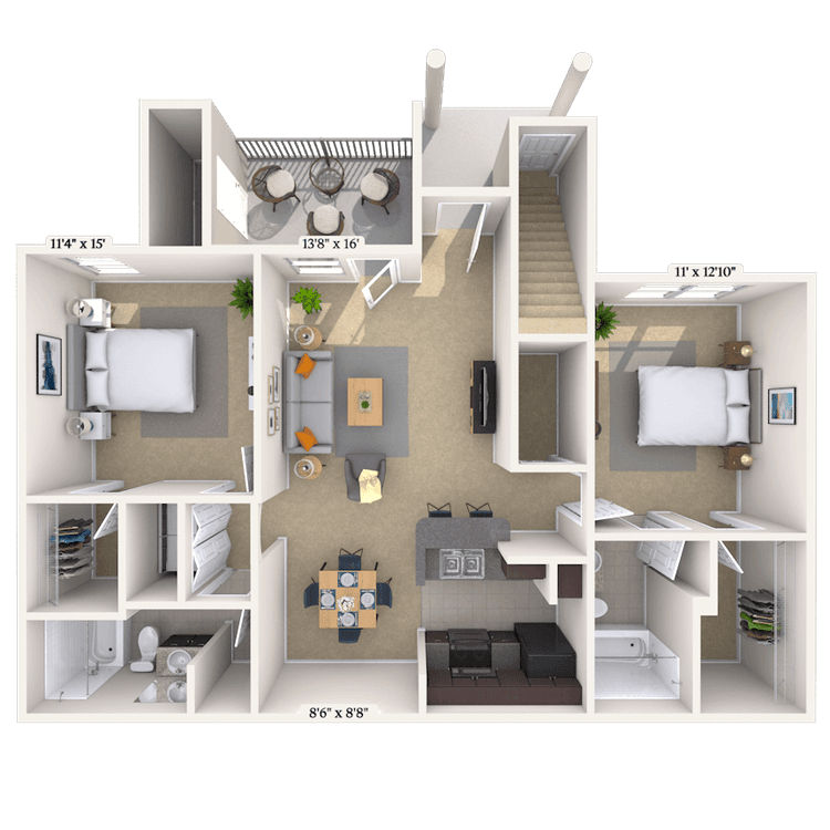 Floorplan image of unit 012713