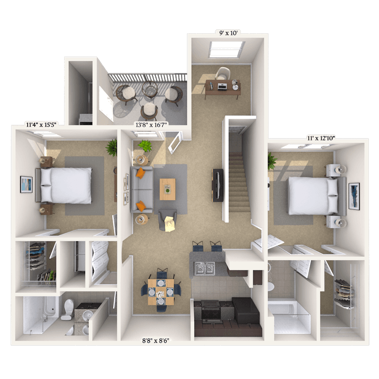 Floorplan image of unit 014121