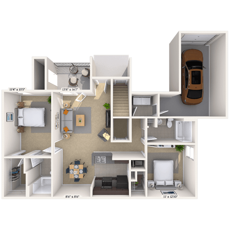 Floorplan image of unit 014413