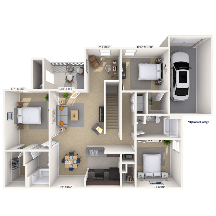 Floorplan image of unit 013532
