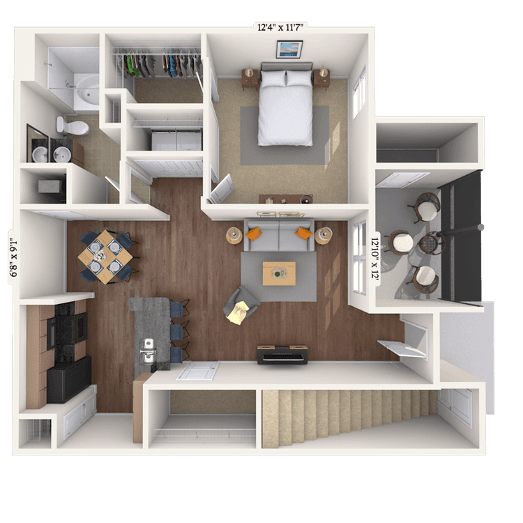 Floorplan image of unit 19121