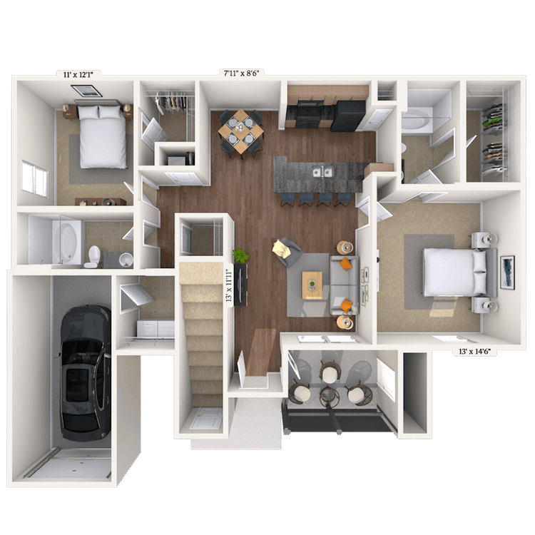 Floorplan image of unit 14200