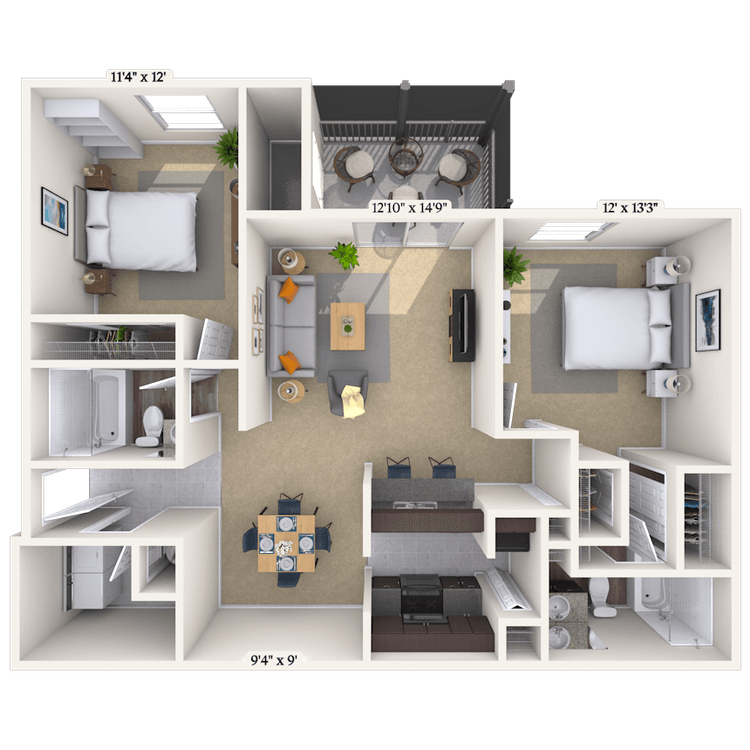 Floorplan image of unit 010105