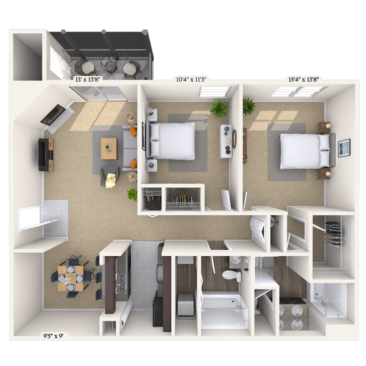 Floorplan image of unit 010705