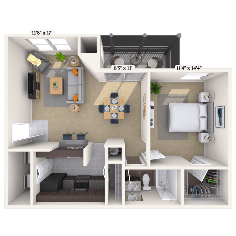 Floorplan image of unit 010805