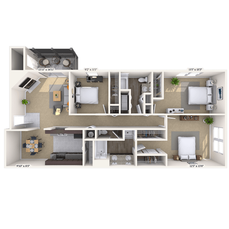 Floorplan image of unit 011404