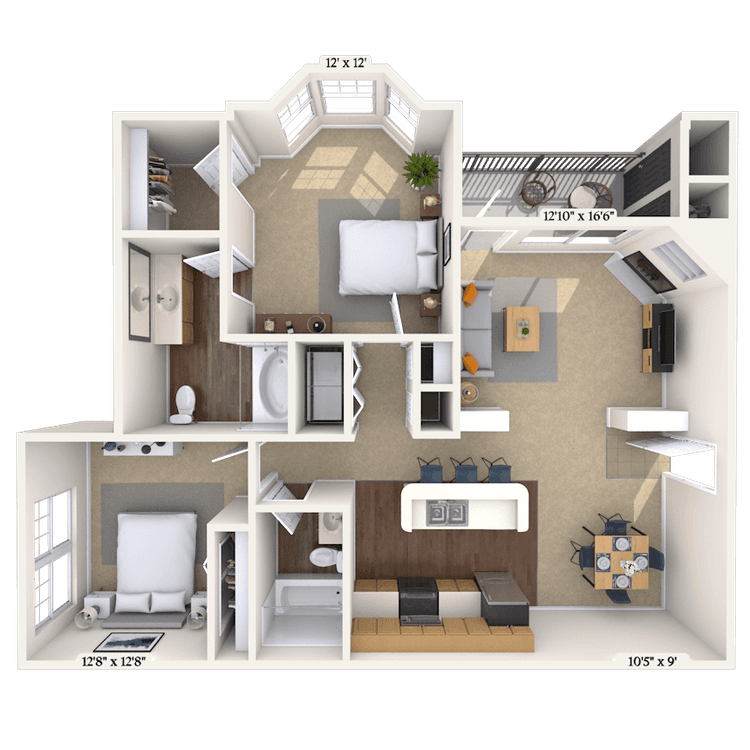 Floorplan image of unit 02221