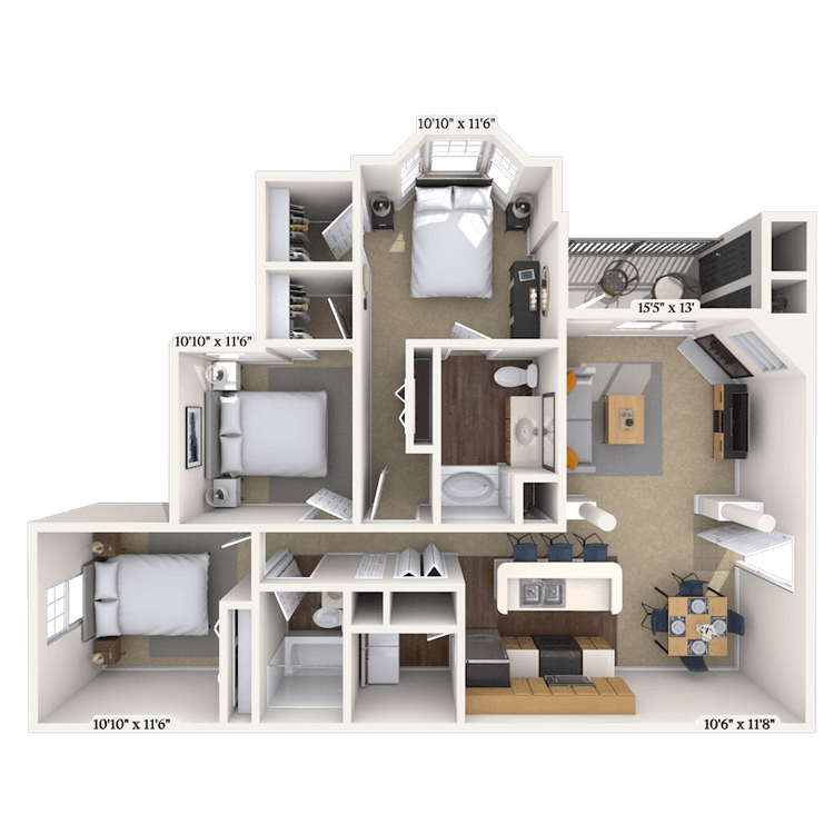 Floorplan image of unit 06617
