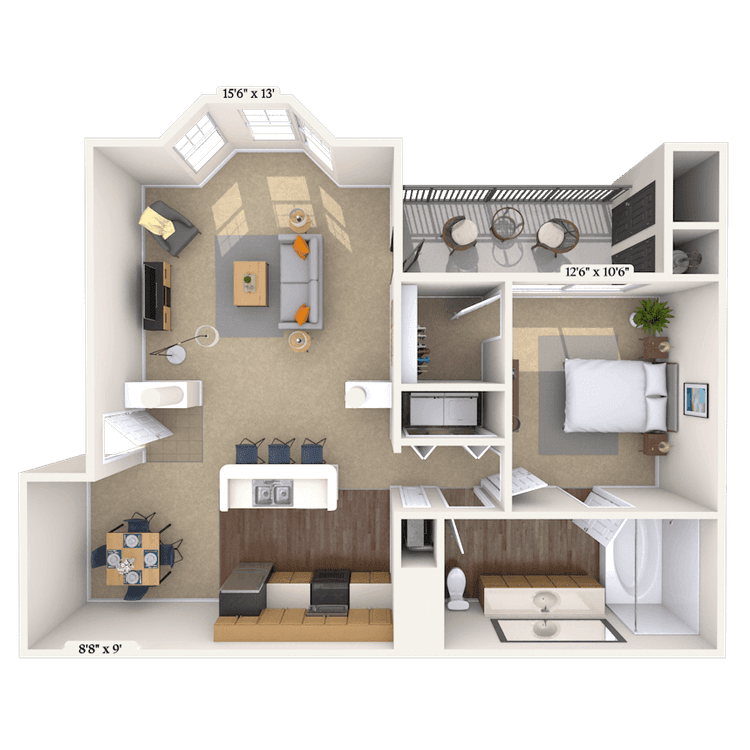 Floorplan image of unit 111126