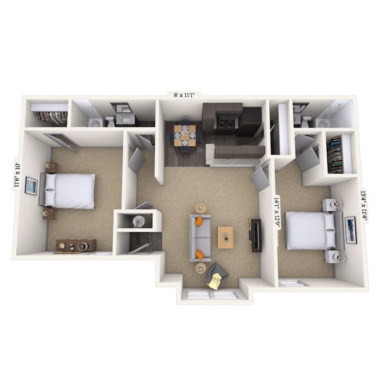 Floorplan image of unit 000909