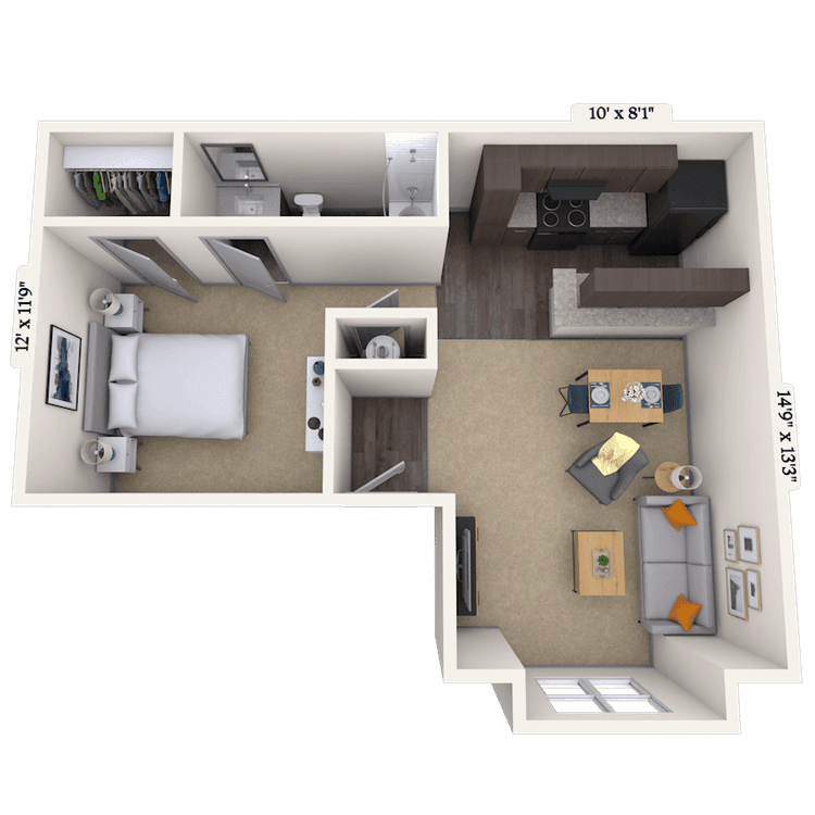 Floorplan image of unit 001011