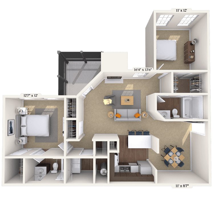 Floorplan image of unit 000710