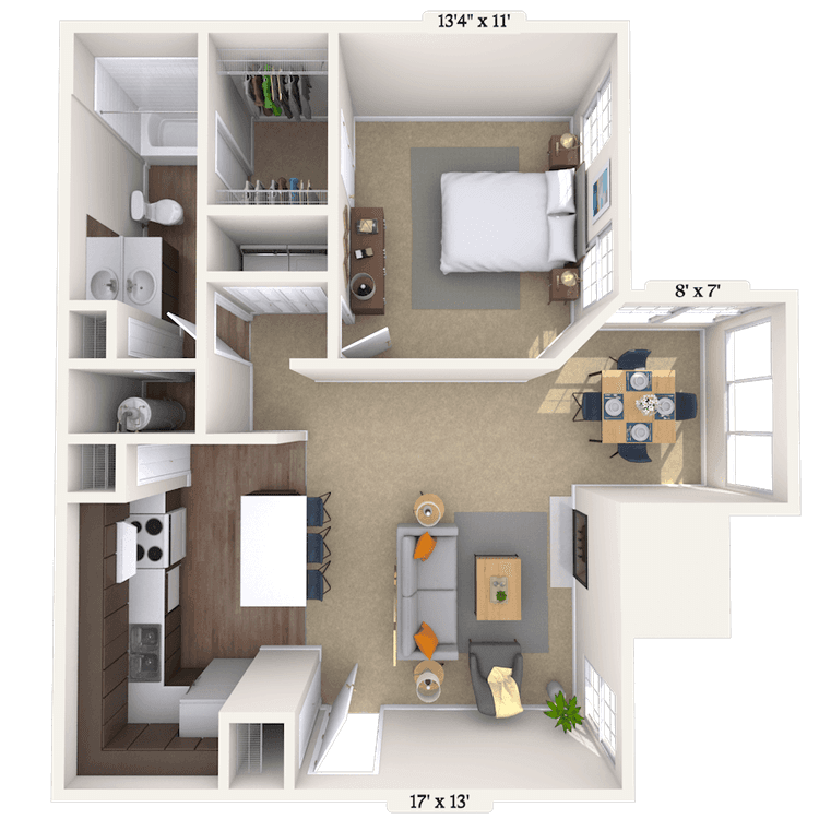 Floorplan image of unit 001507