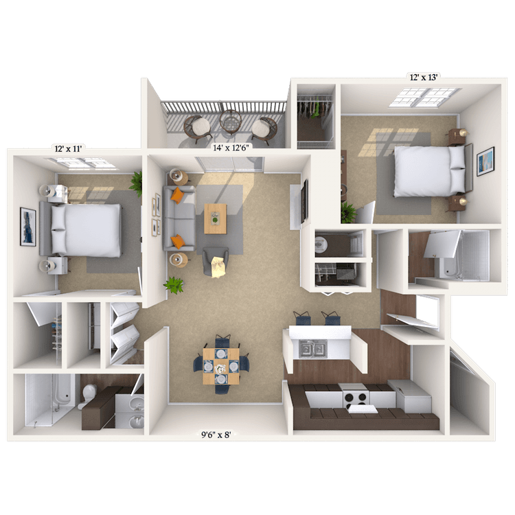 Floorplan image of unit 2727G