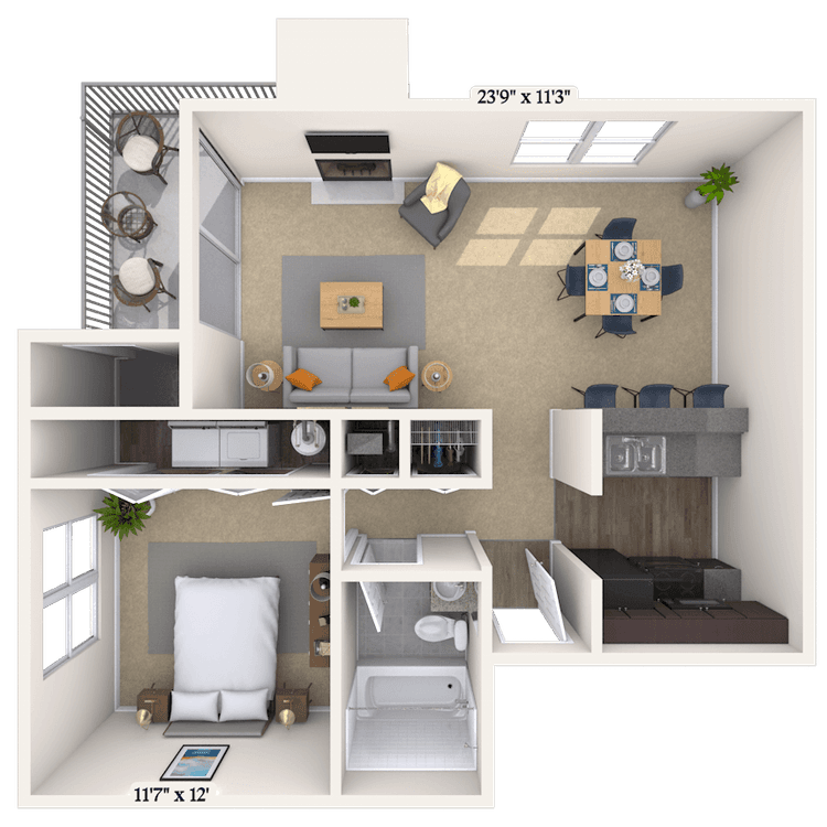 Floorplan image of unit 1818E