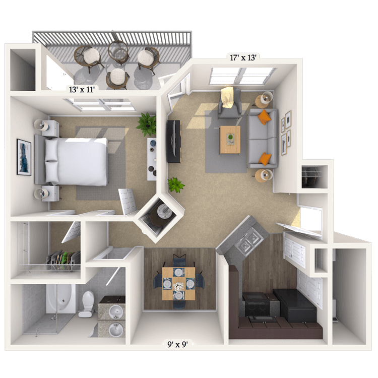 Floorplan image of unit 151503