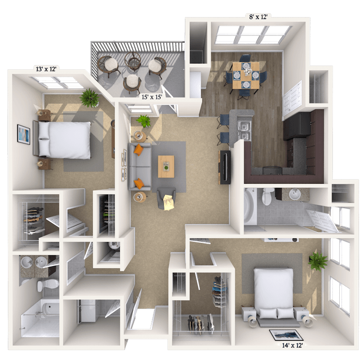 Floorplan image of unit 171704
