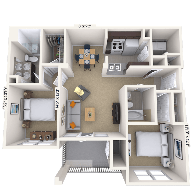 Floorplan image of unit 181811