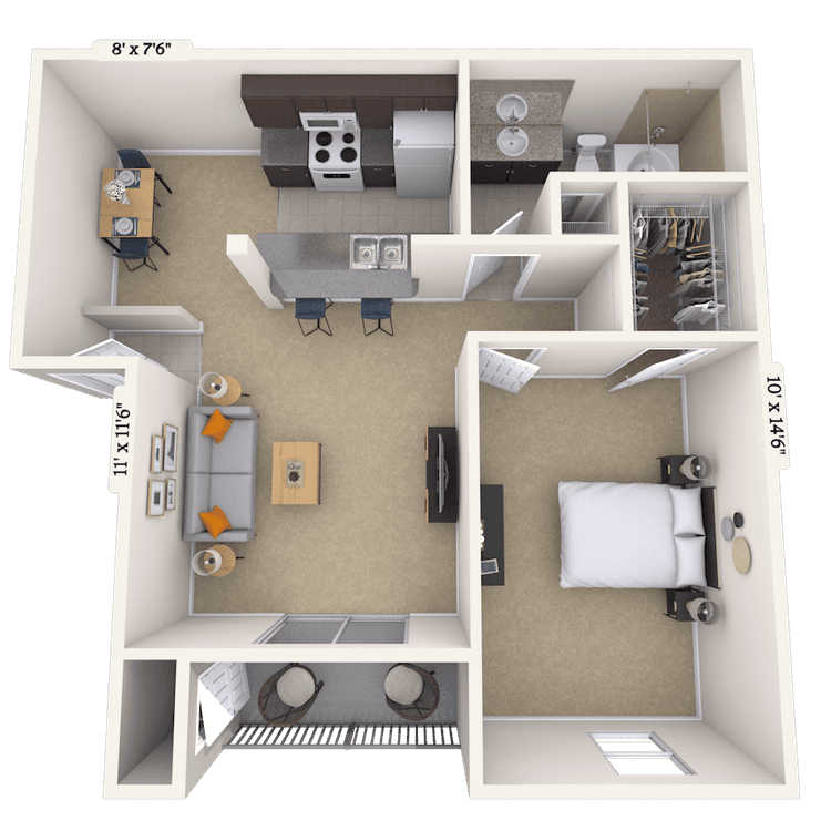 Floorplan image of unit 141413