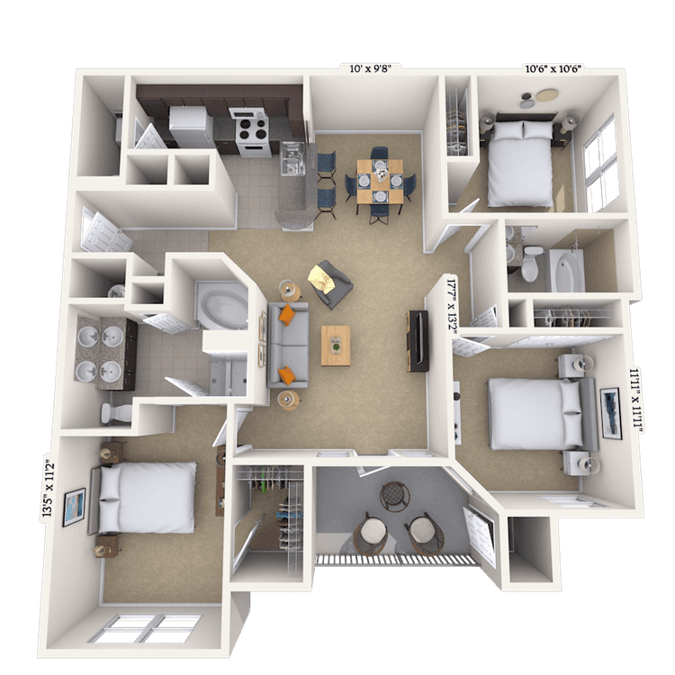 Floorplan image of unit 181806