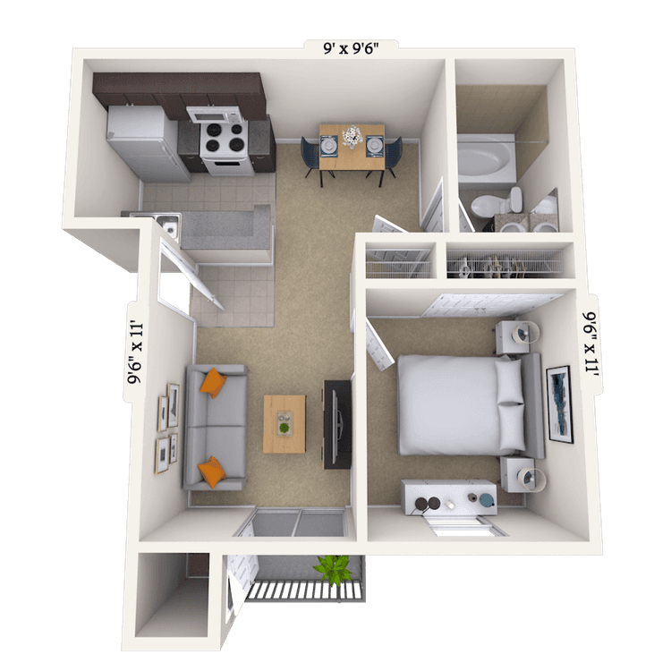 Floorplan image of unit 03317
