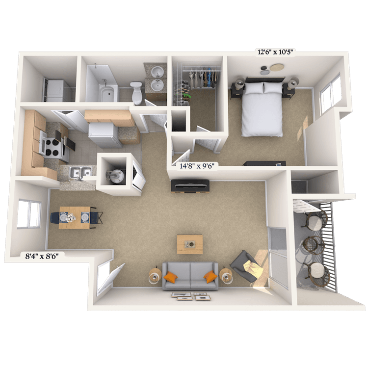 Floorplan image of unit 010104