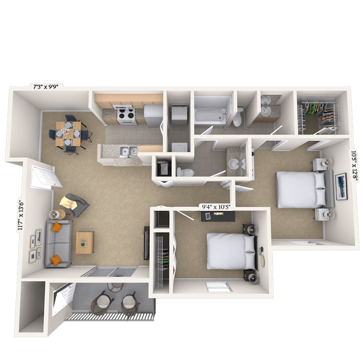Floorplan image of unit 080806