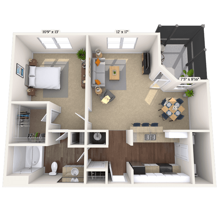 Floorplan image of unit 03303
