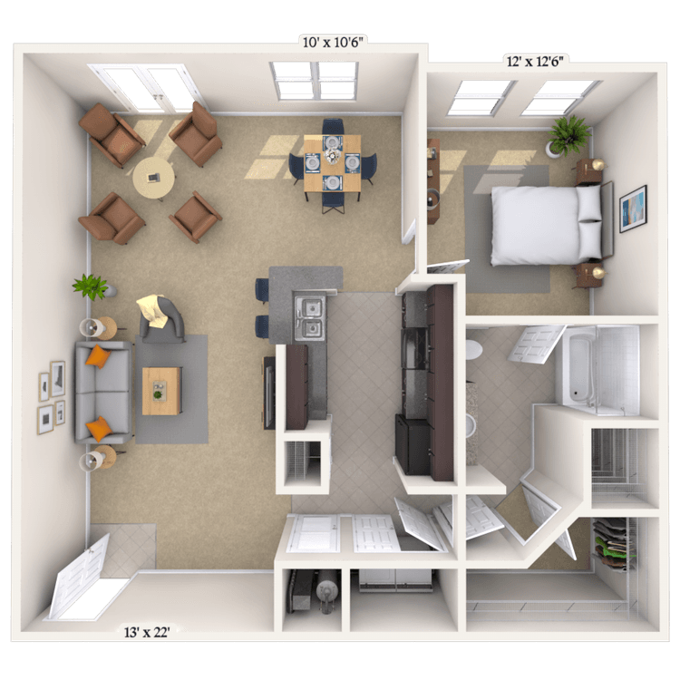 Floorplan image of unit 022105