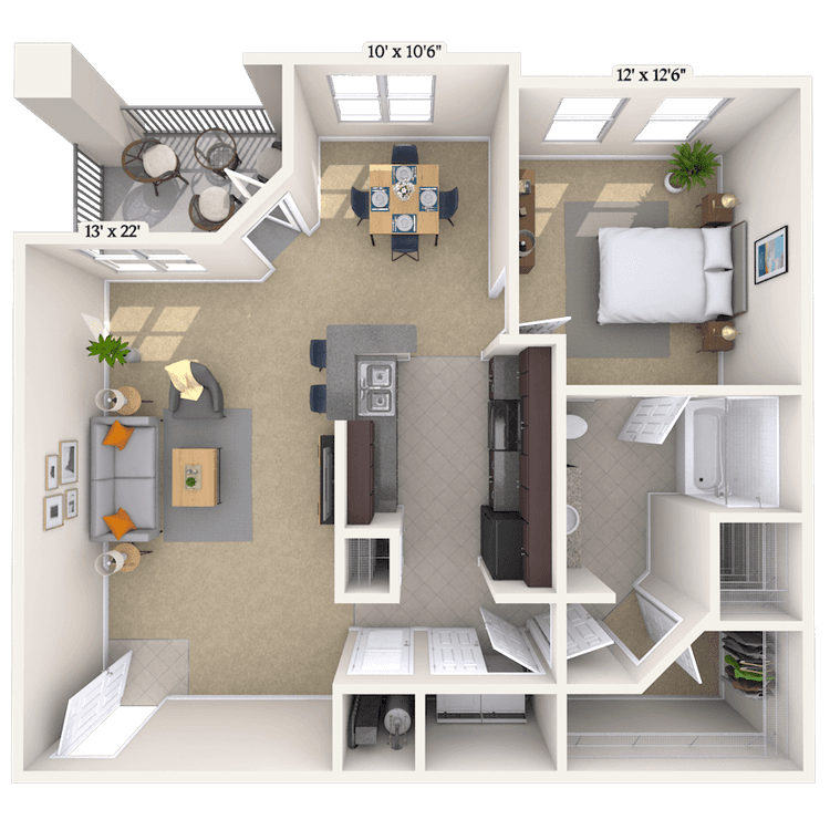 Floorplan image of unit 044210