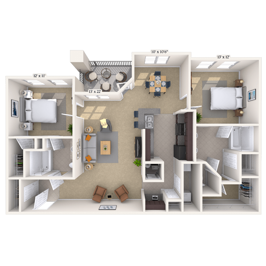 Floorplan image of unit 044204