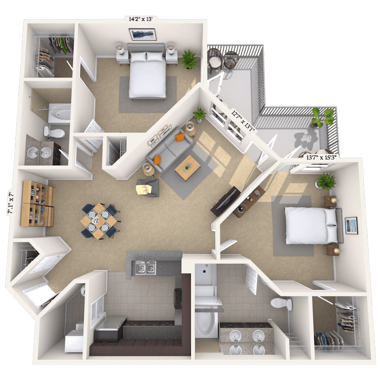 Floorplan image of unit 03343
