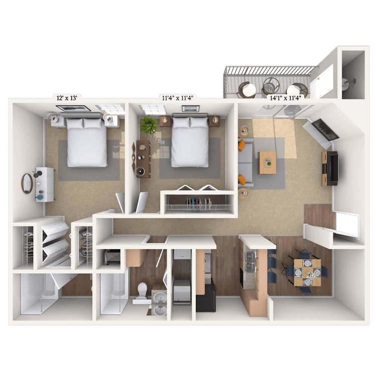 Floorplan image of unit 01250